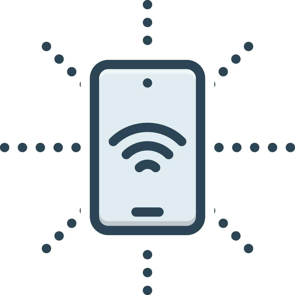 color icon for wireless vector