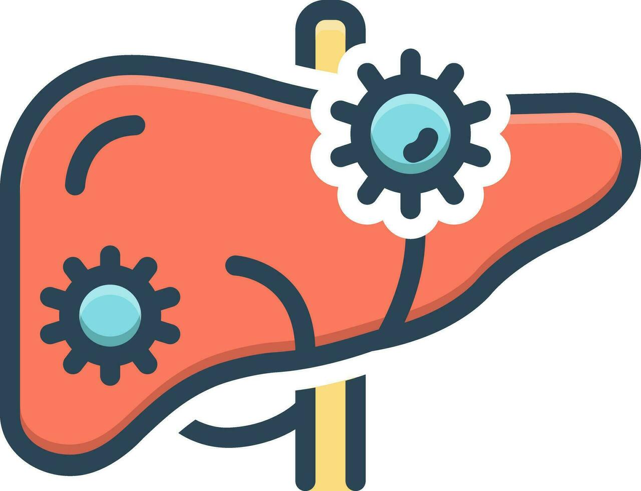 color icon for hepatitis vector