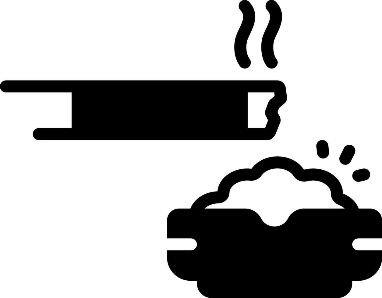solid icon for ash vector