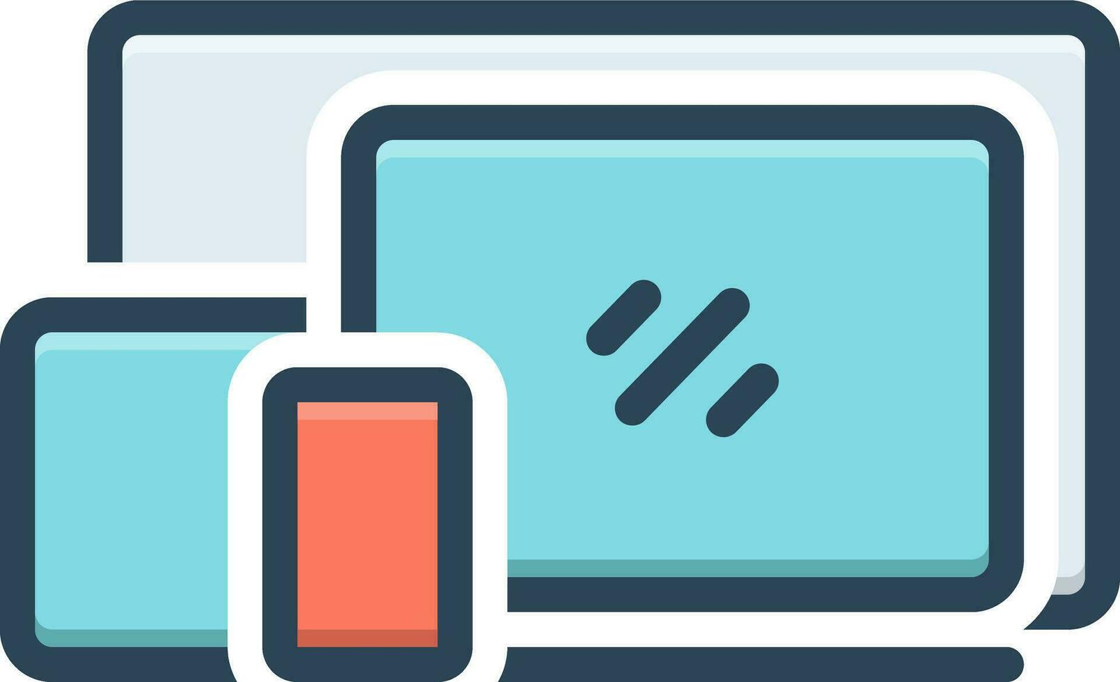 color icon for devices vector