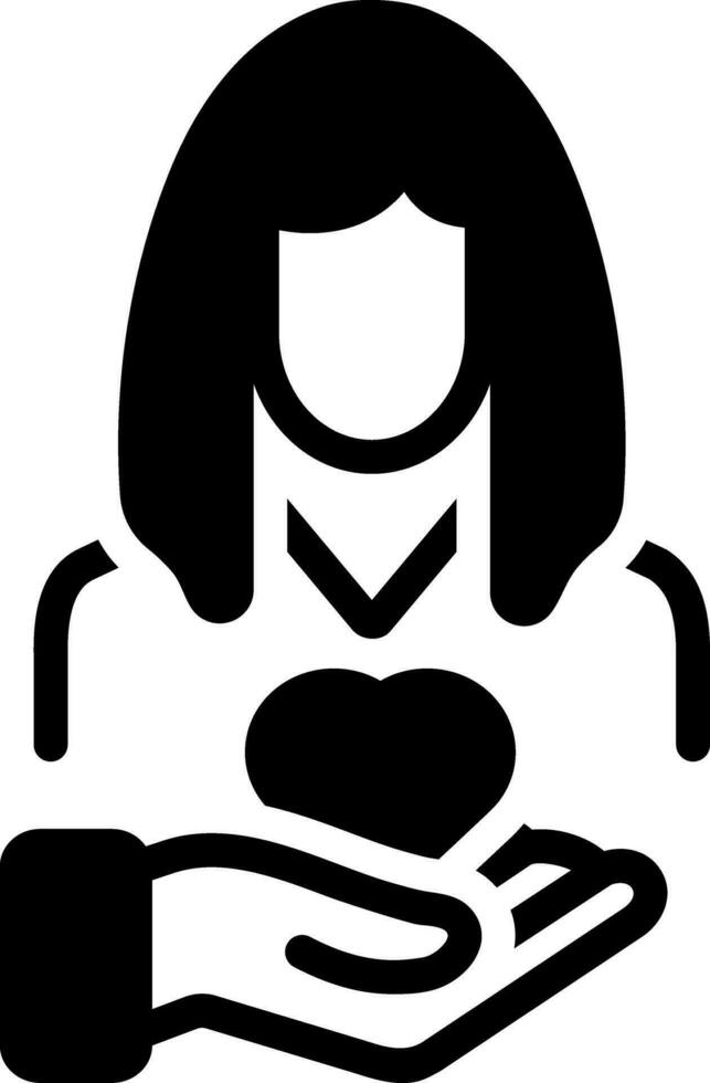 solid icon for her vector