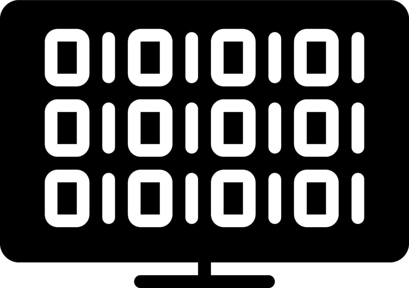 solid icon for dos vector