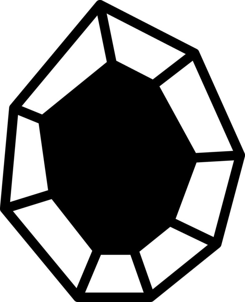 solid icon for stone rock vector
