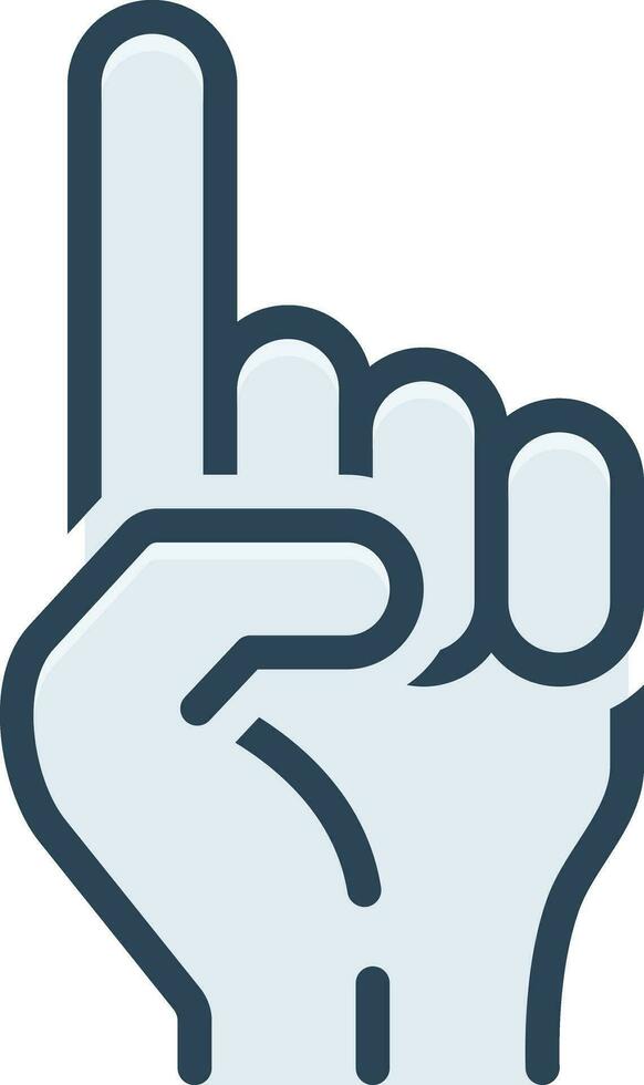 color icon for finger vector