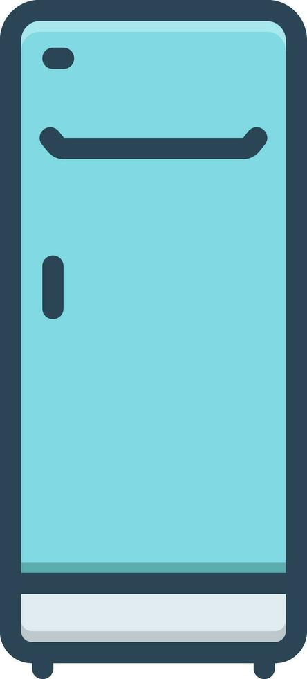 color icon for fridge vector