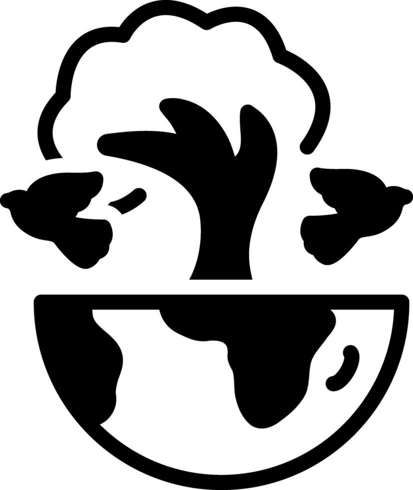 solid icon for biodiversity vector