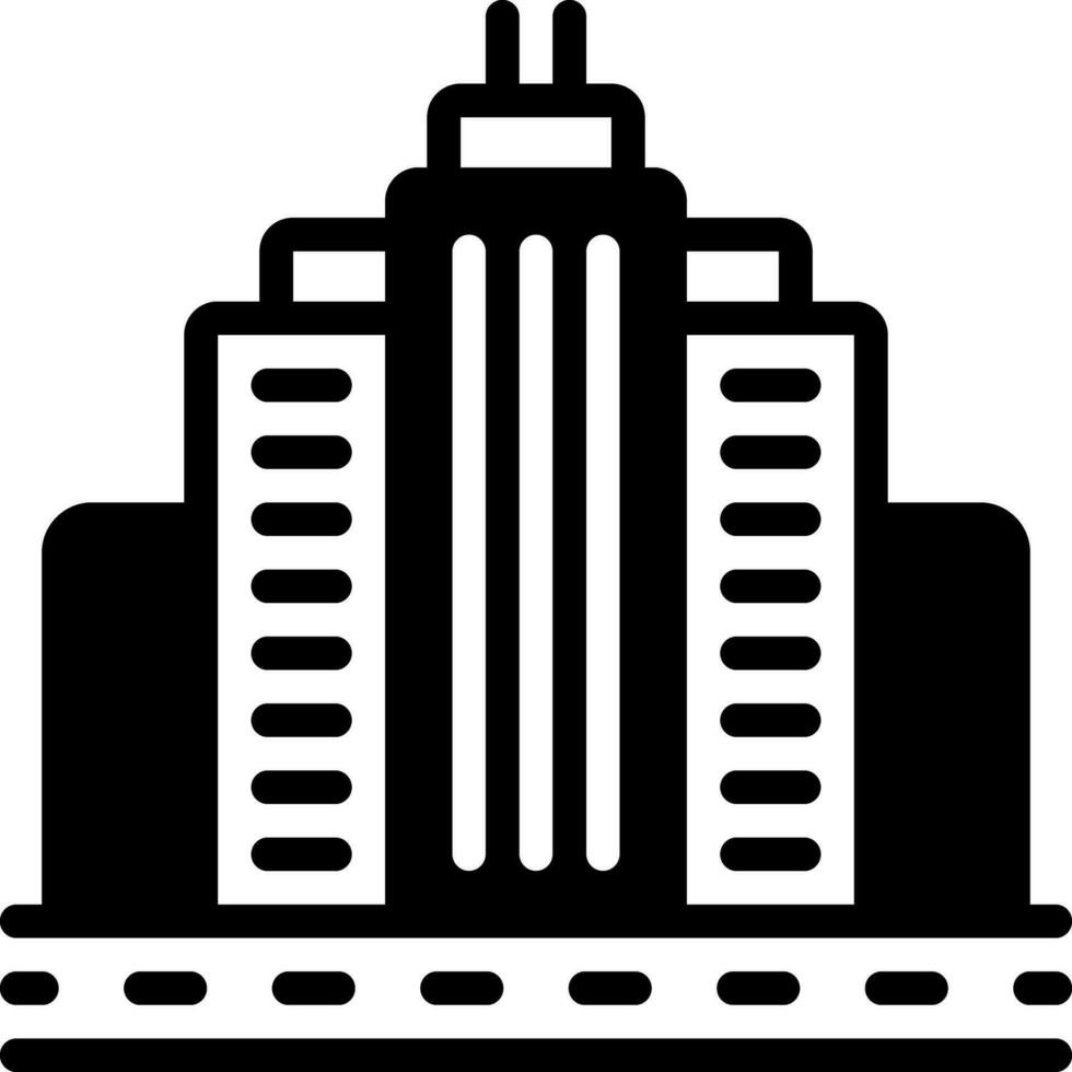 solid icon for city vector