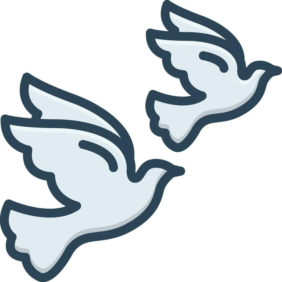 color icon for birds vector