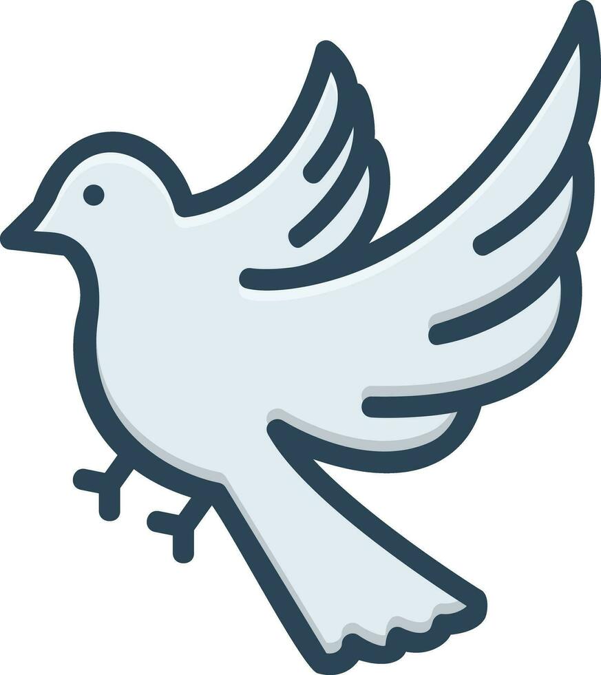 color icon for bird vector