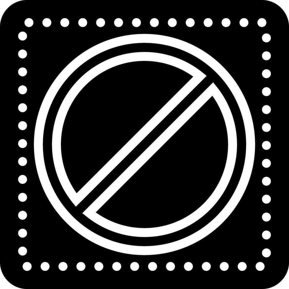 solid icon for restrictions vector