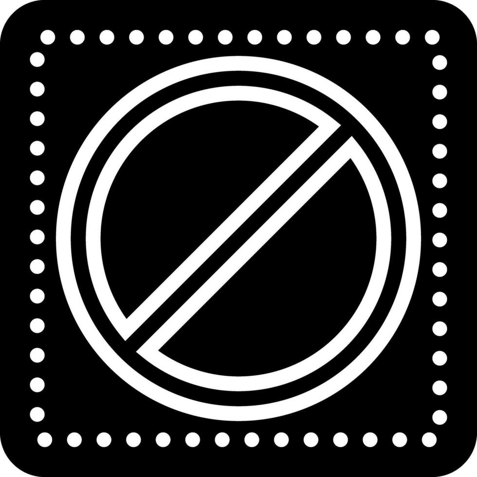 solid icon for restrictions vector