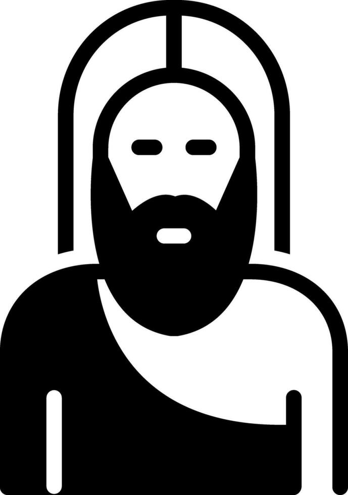 solid icon for moses vector