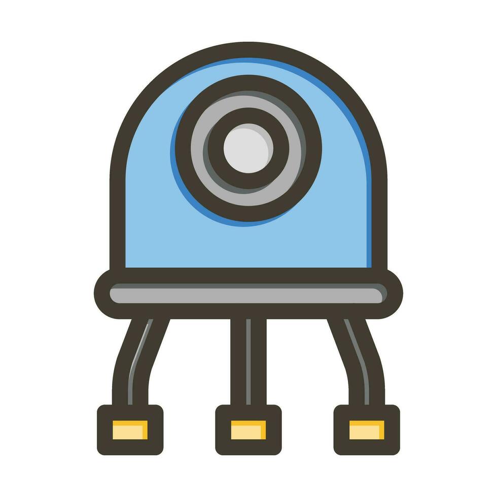 Nanobot Vector Thick Line Filled Colors Icon For Personal And Commercial Use.