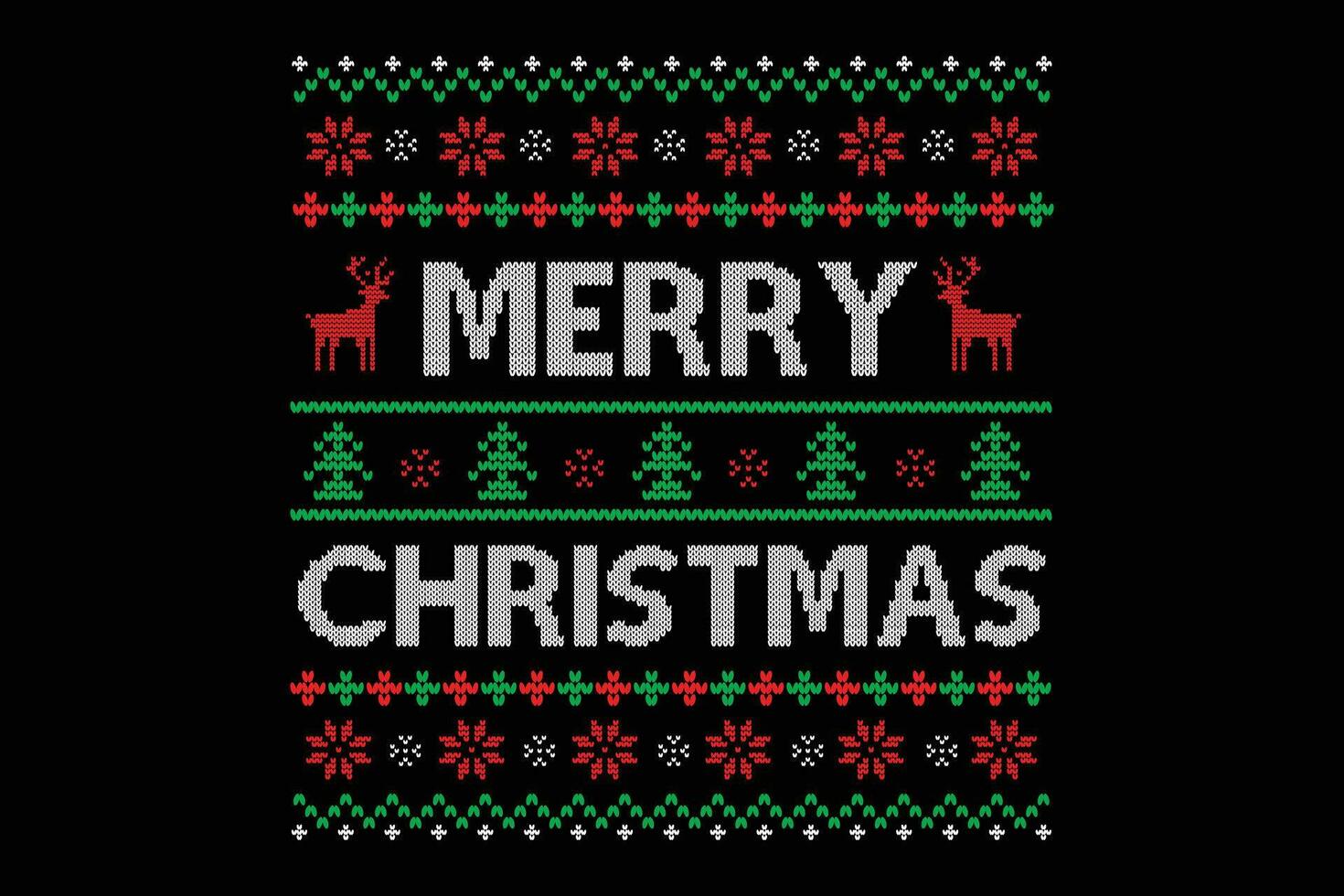 Merry Christmas Ugly sweater design vector