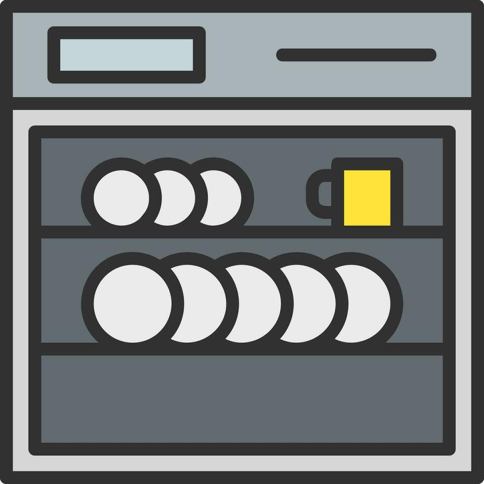 Dishwasher Vector Icon Design