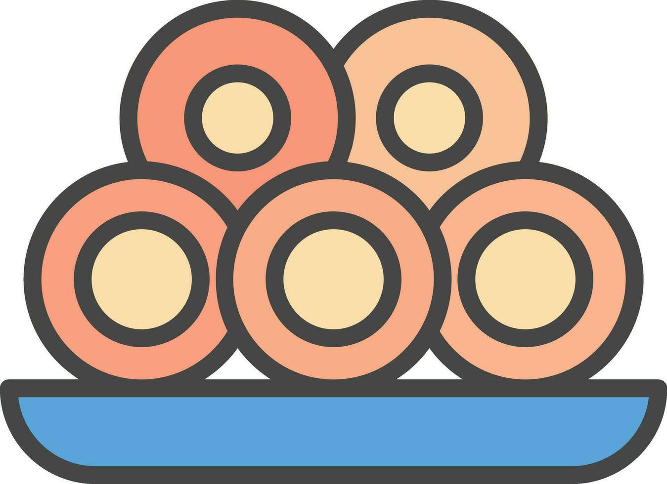 Onion Rings Vector Icon Design