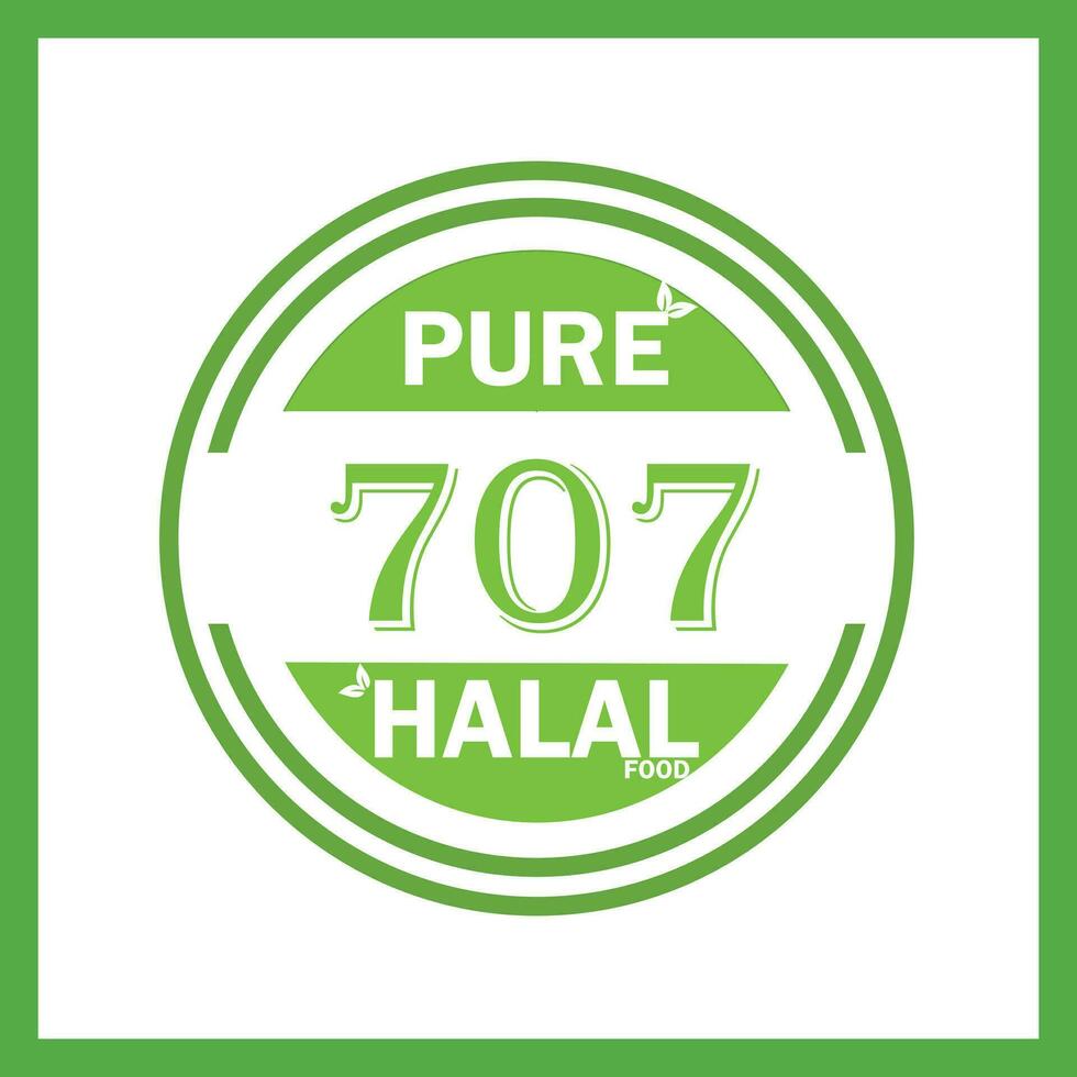 diseño con halal hoja diseño 707 vector