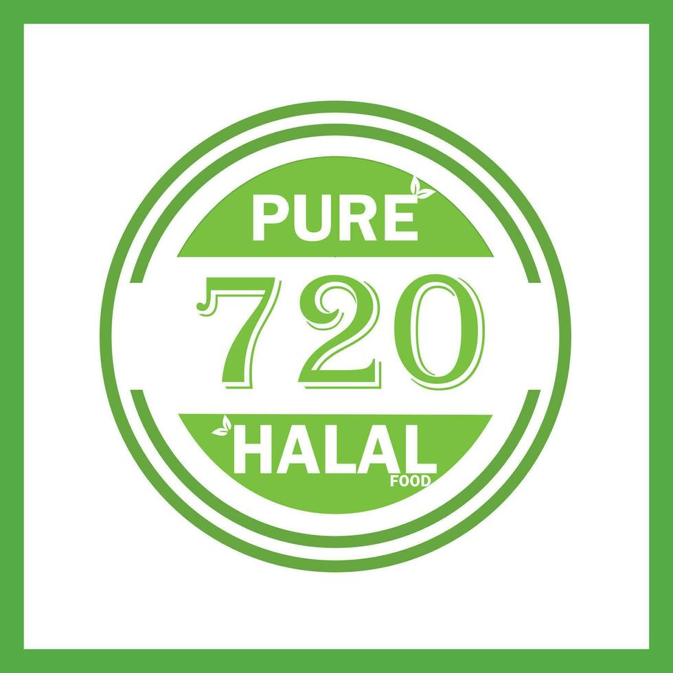 diseño con halal hoja diseño 720 vector