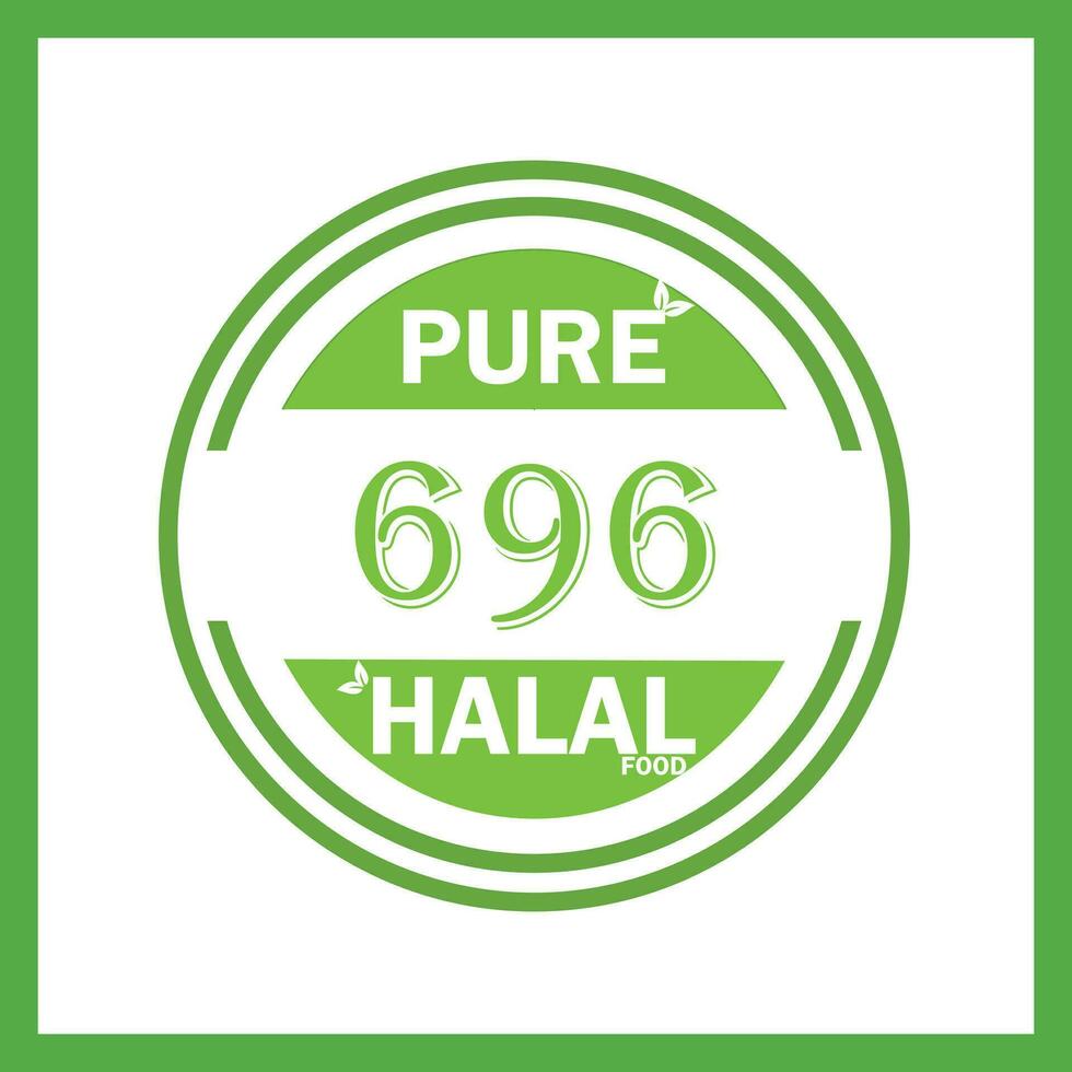 design with halal leaf design 696 vector