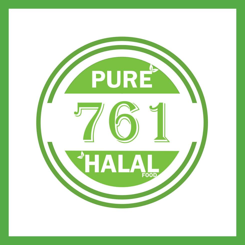 diseño con halal hoja diseño 761 vector