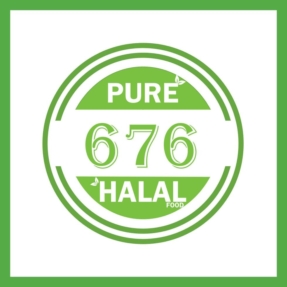 design with halal leaf design 676 vector