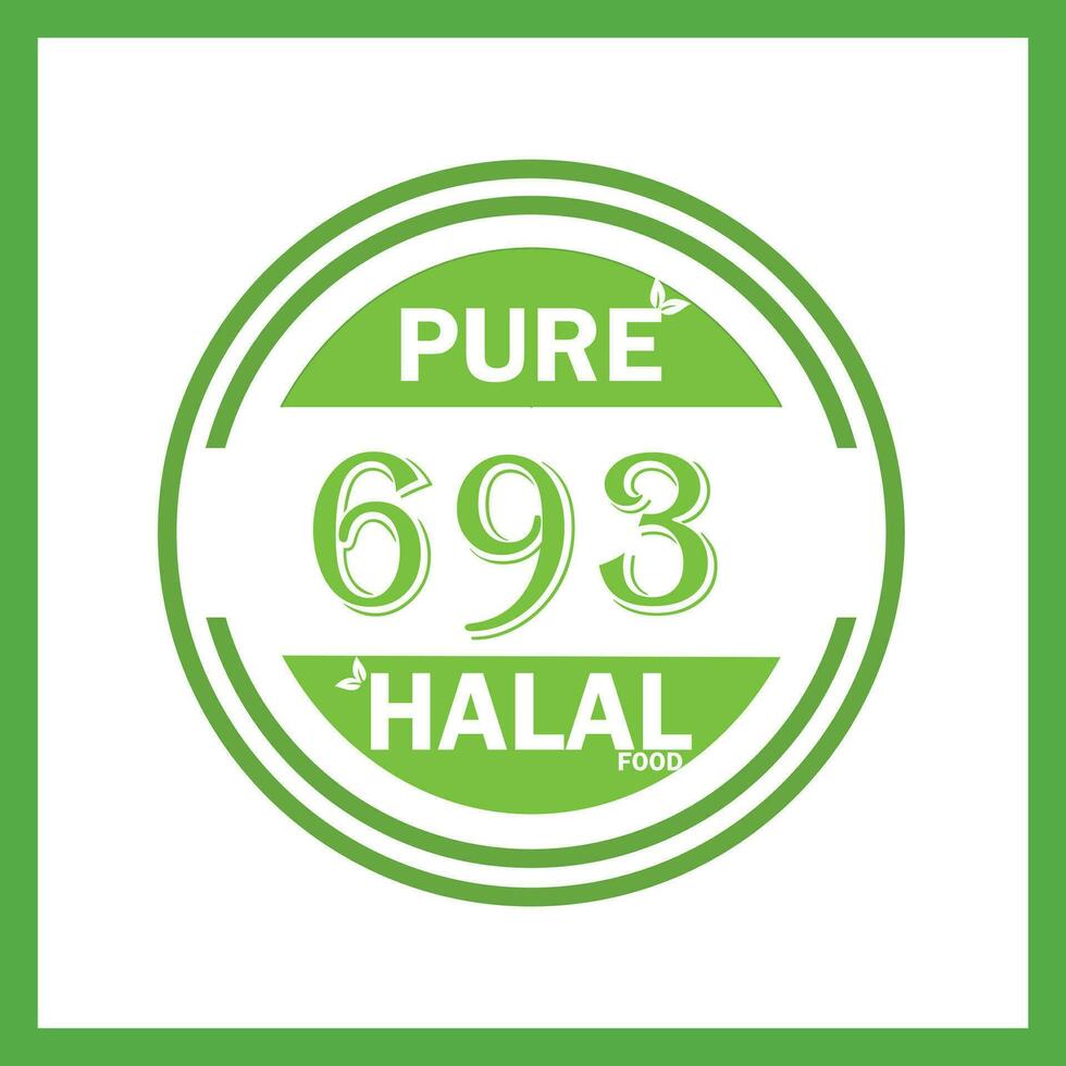 design with halal leaf design 693 vector