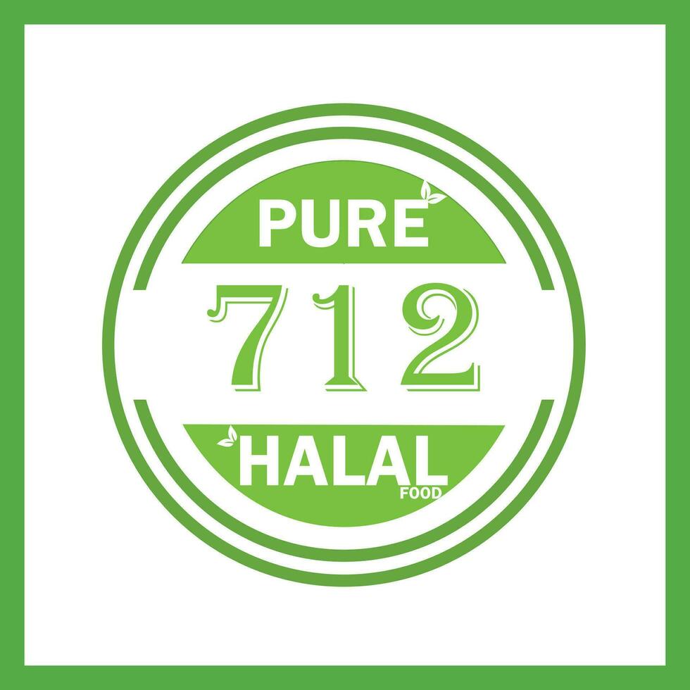 diseño con halal hoja diseño 712 vector