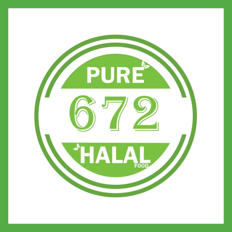design with halal leaf design 672 vector
