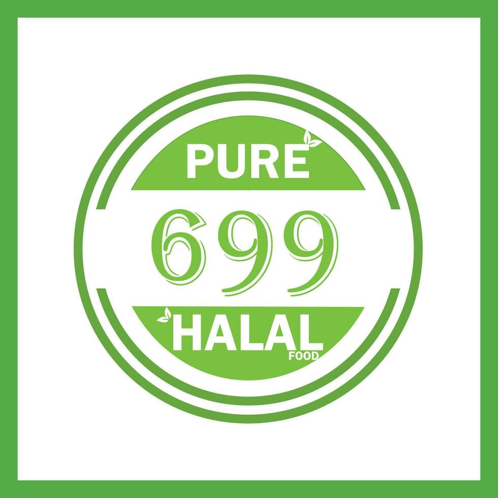 diseño con halal hoja diseño 699 vector