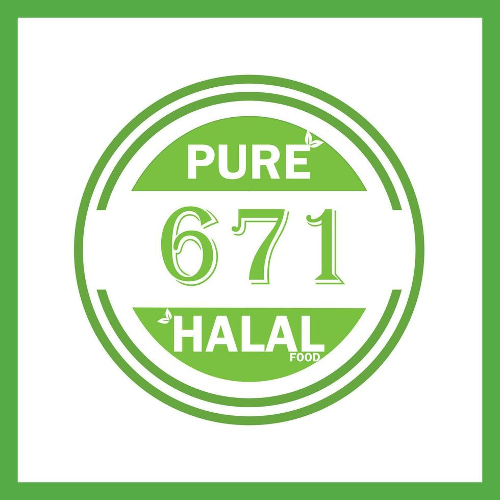 design with halal leaf design 671 vector