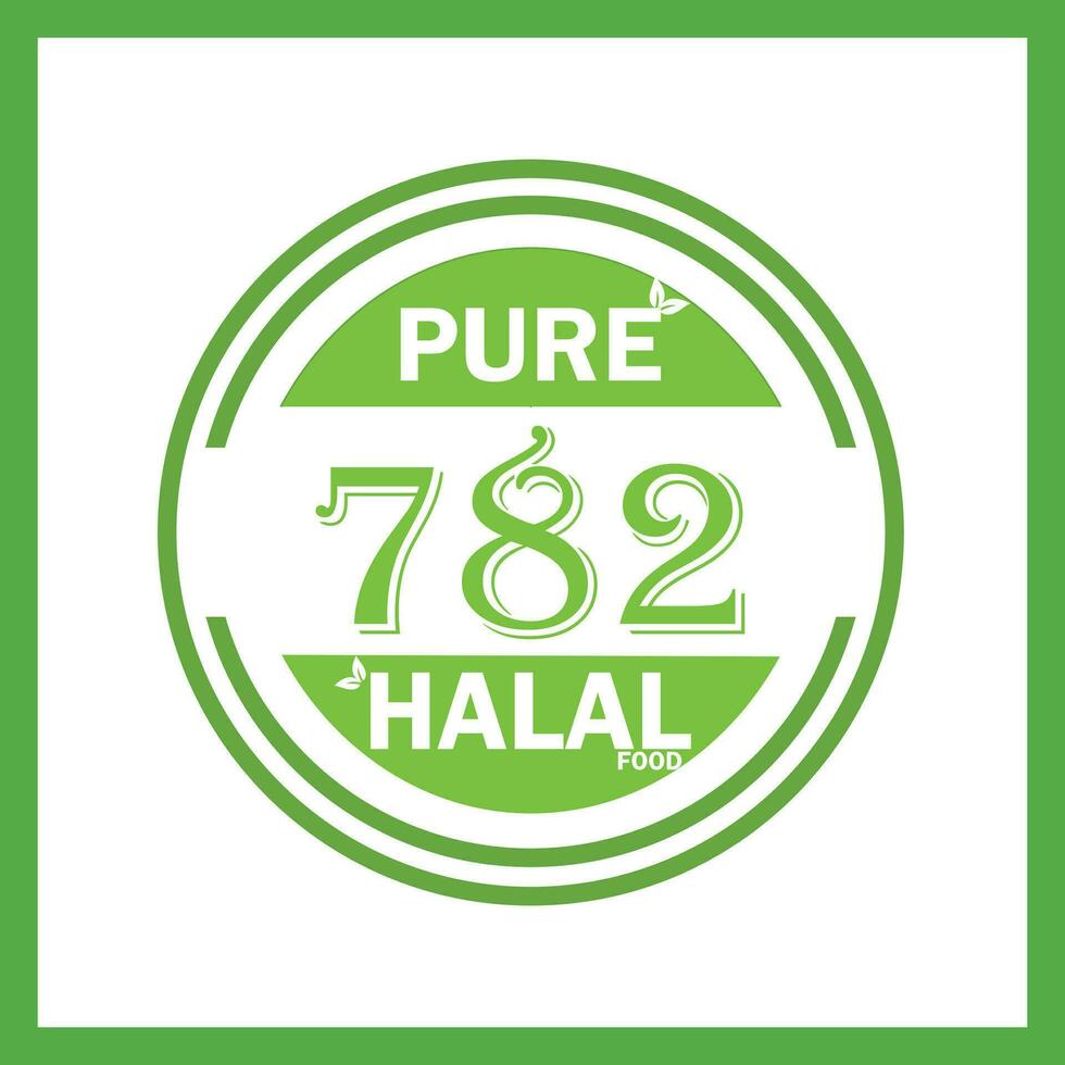 diseño con halal hoja diseño 782 vector