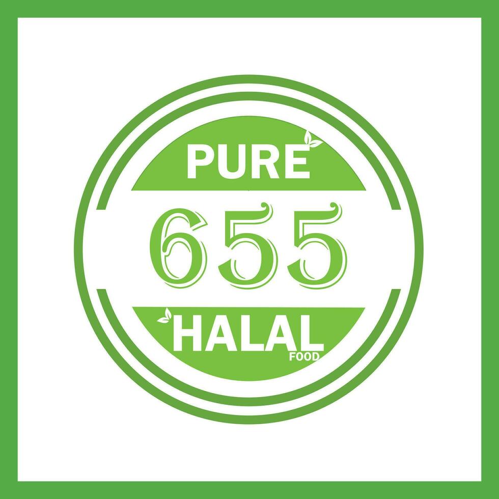 design with halal leaf design 655 vector