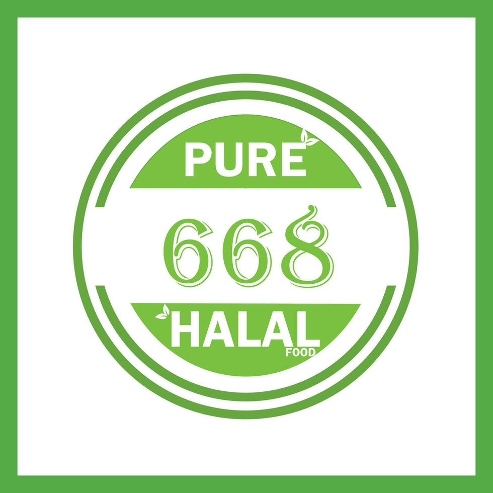 diseño con halal hoja diseño 668 vector