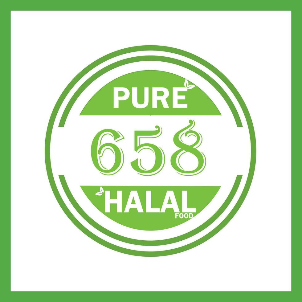 diseño con halal hoja diseño 658 vector