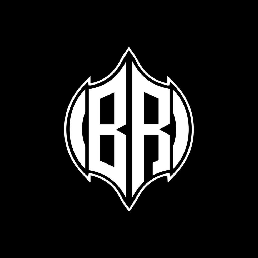 BR letter logo. BR creative monogram initials letter logo concept. BR Unique modern flat abstract vector letter logo design.
