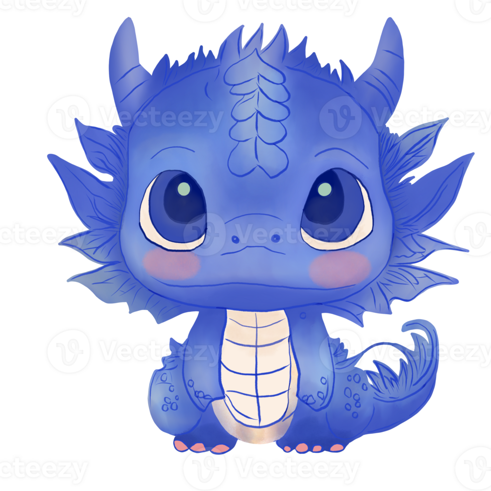 Mini blue dragon png