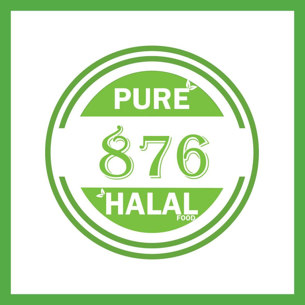 diseño con halal hoja diseño 876 vector