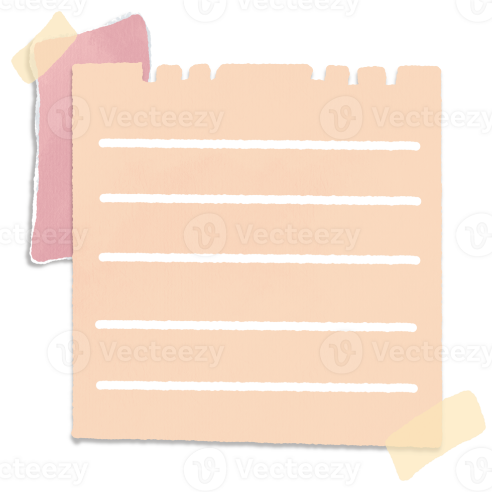 Ripped torn paper in colorful style png