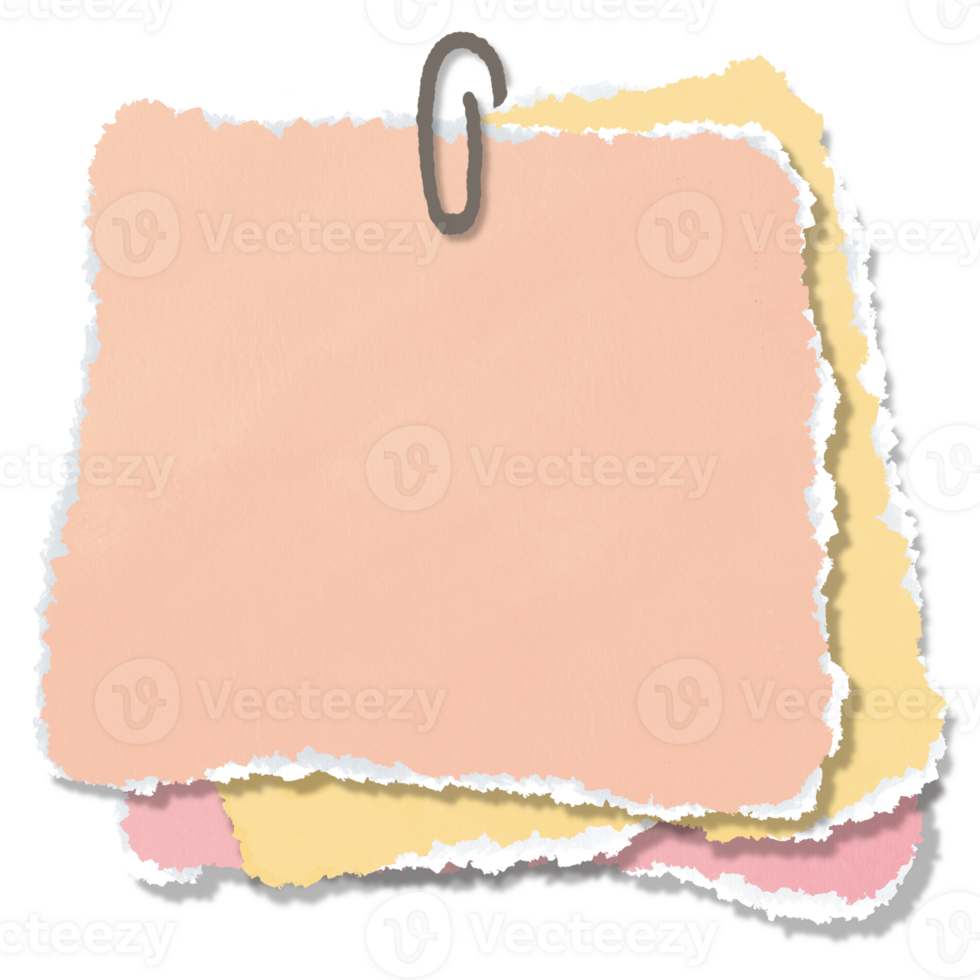Ripped torn paper in colorful style png