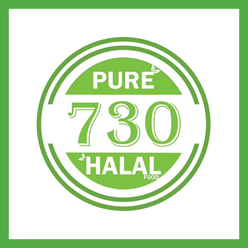 design with halal leaf design 730 vector