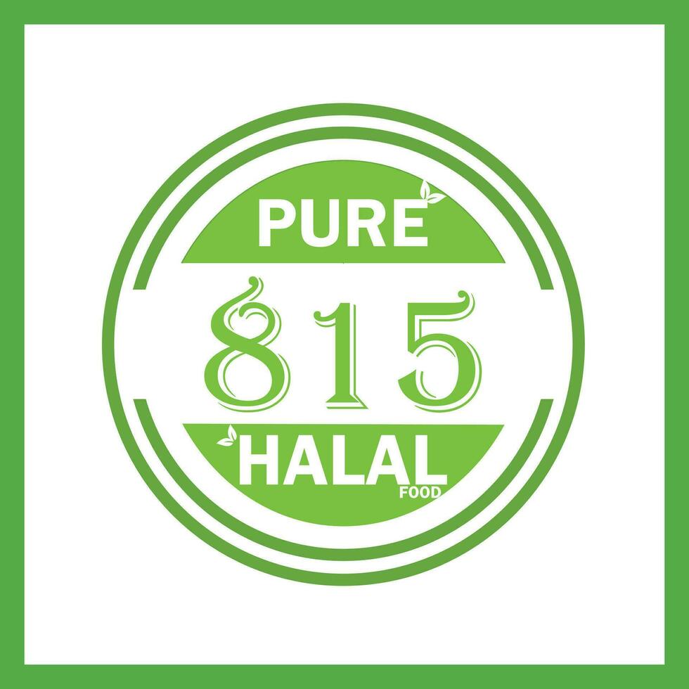design with halal leaf design 815 vector