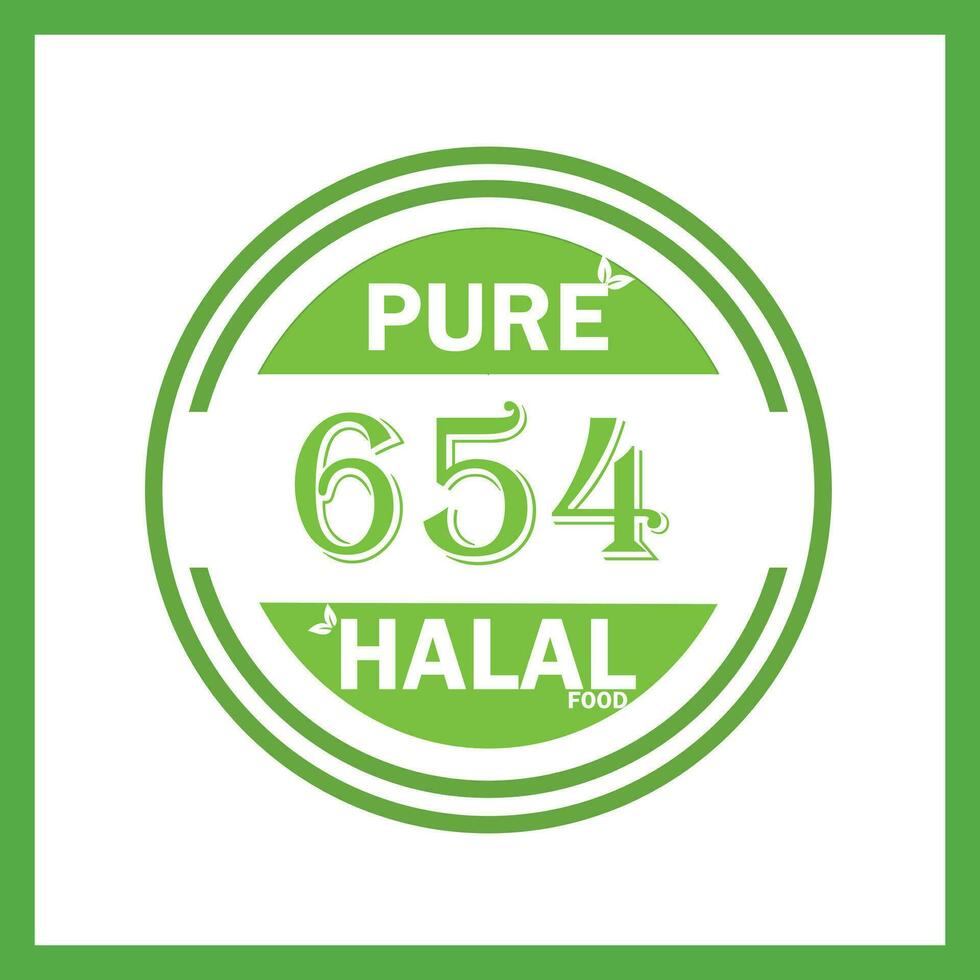 design with halal leaf design 654 vector