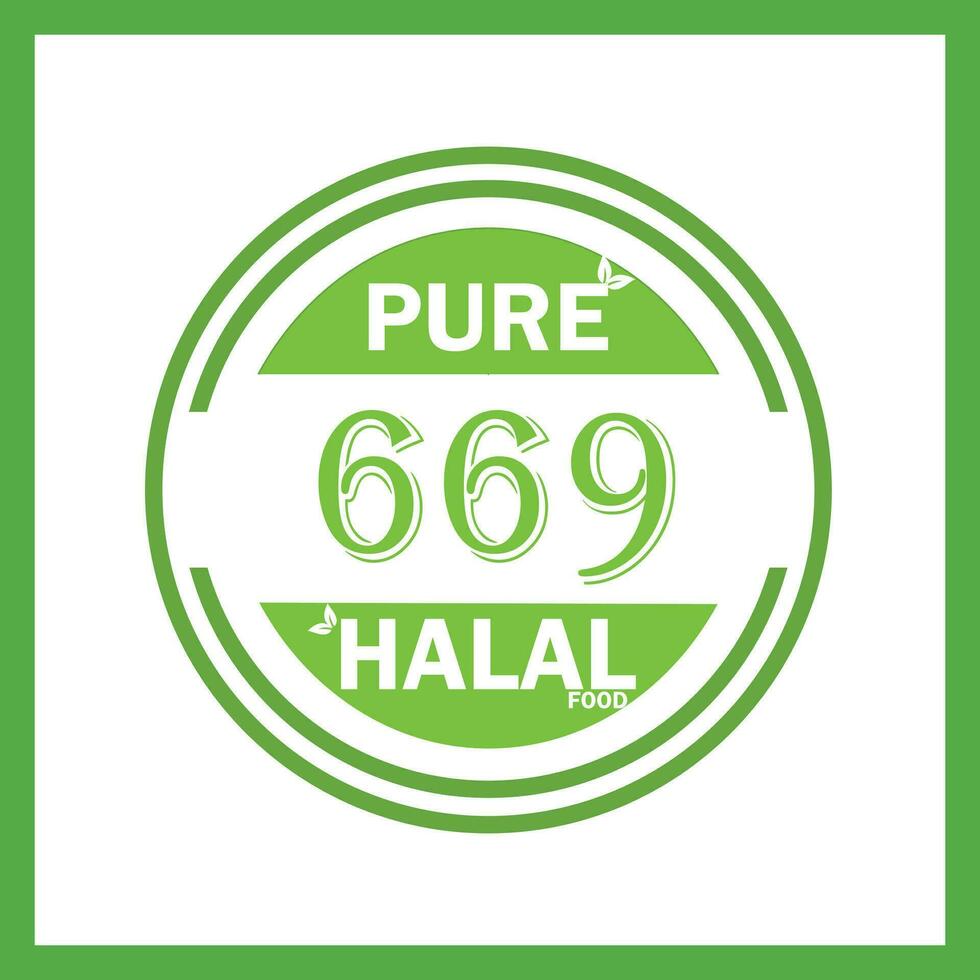 design with halal leaf design 669 vector