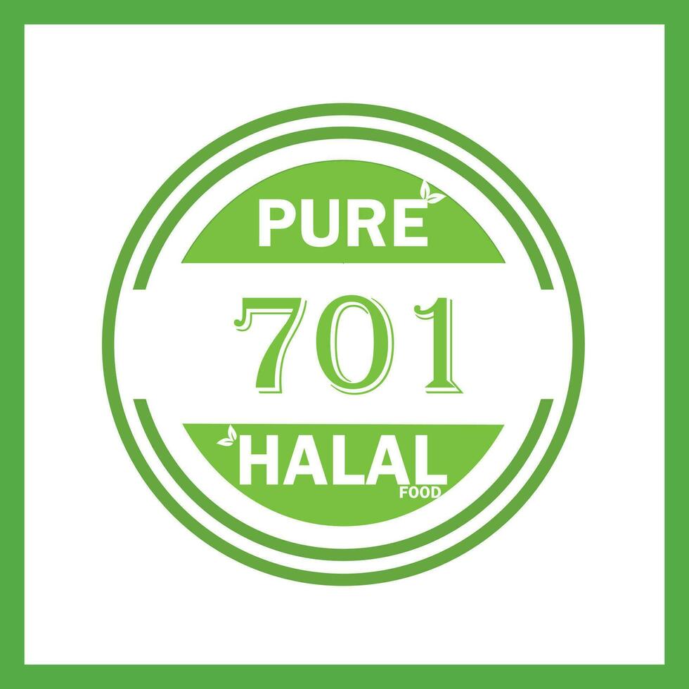 design with halal leaf design 701 vector