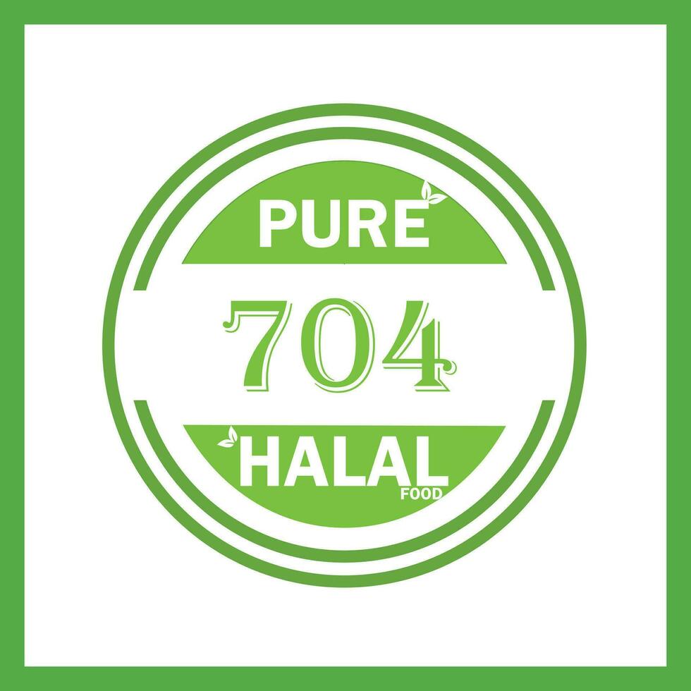 design with halal leaf design 704 vector