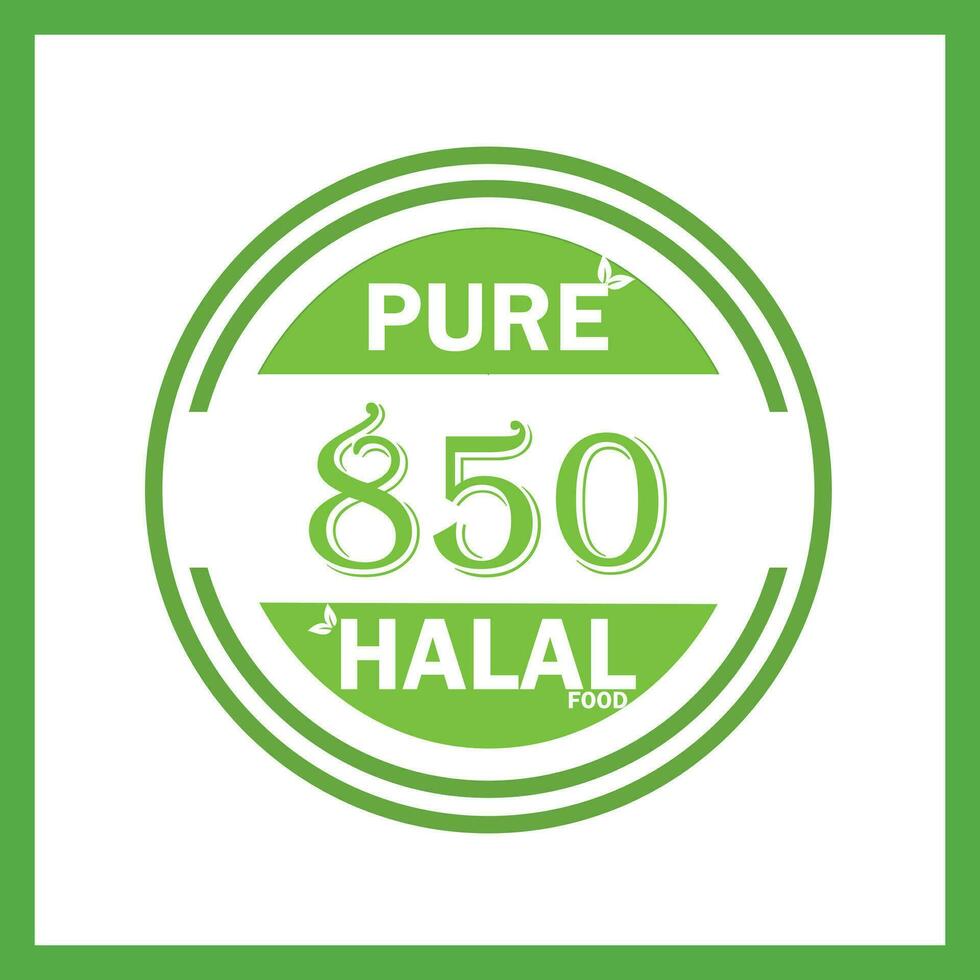 diseño con halal hoja diseño 850 vector