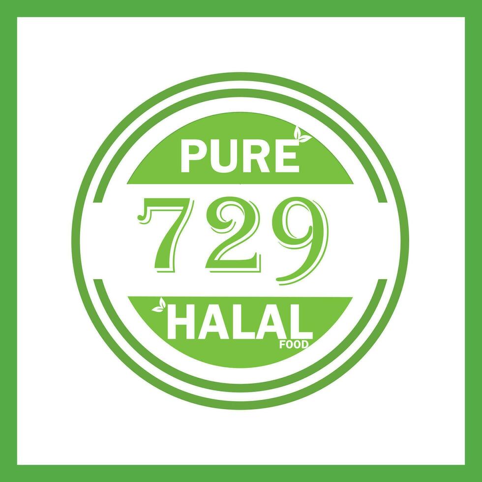 design with halal leaf design 729 vector