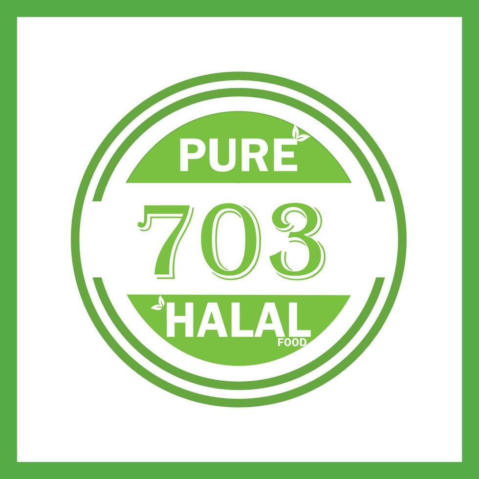 diseño con halal hoja diseño 703 vector