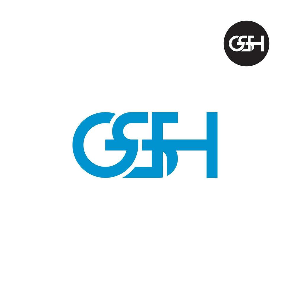 letra gsh monograma logo diseño vector