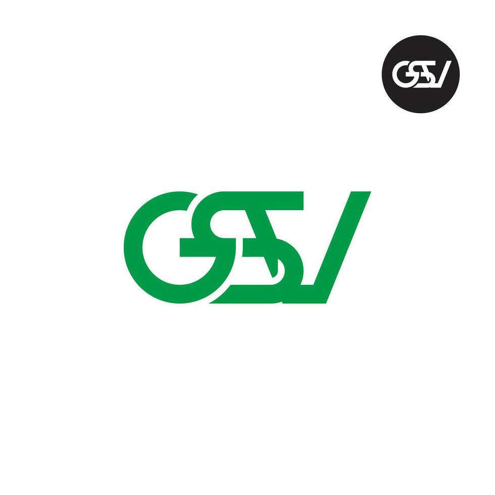 letra gsv monograma logo diseño vector